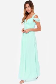 Long Floor Length Elegant Greek Style Pleated Dress (Option: Light Green-M)