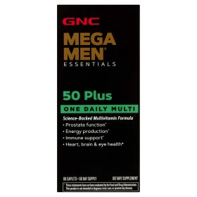 GNC Mega Men¬Æ 50-Plus One Daily Multivitamin, 60 Tablets, Vitamin and Mineral Support (Brand: GNC)