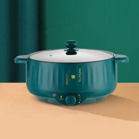 Non Stick Pot Household Electric Pot Integrated Type (Option: Green-28CM-EU)